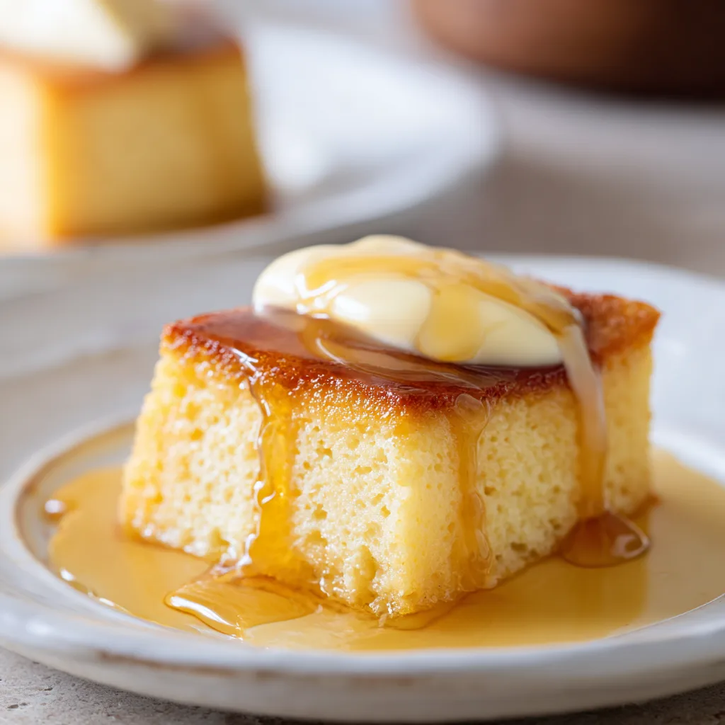 Vanilla Pudding Cake From Scratch with Creamy Texture